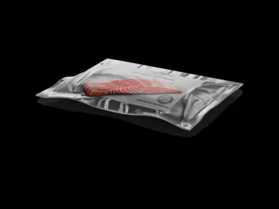 Smoked fish and seafood Smoked Salmon Low-poly 3D model
