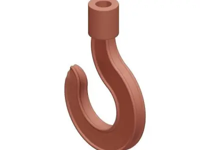 Plastic Crane Hook 3D model