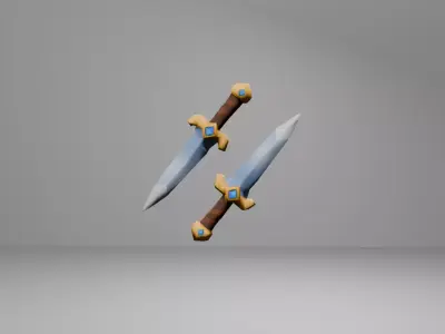 Low Poly Medieval Weapon Kit  Low-poly 3D model