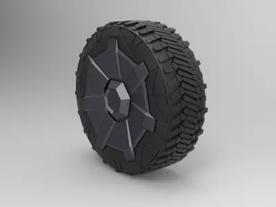 Wheel from Tesla Cybertruck 3D model