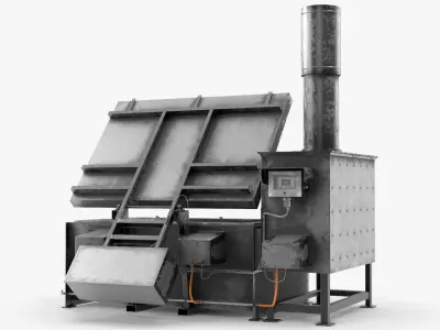  Cremation Oven for Animal Incineration Rigged for Cinema 4D 