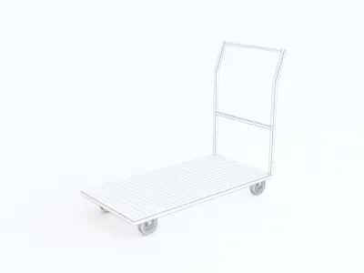 Platform trolley 3D model buy