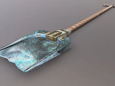 Shovel - Mithril Low-poly 3D model