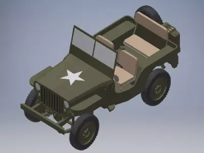 Jeep military truck 3D model
