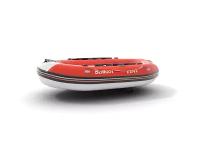 Orange Inflatable Boat model pack Low-poly 3D model