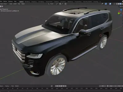 Land Cruiser   Low-poly 3D model
