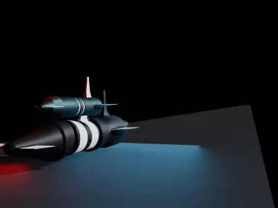 Space ship Free low-poly 3D model by chandimap1996
