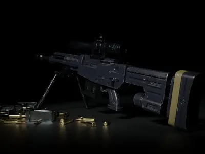 Apocalipt 50R Sniper Rifle Low-poly 3D model