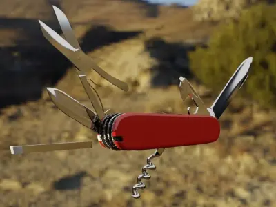 Swiss Army Knife 3D model purchase