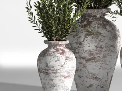 indoor plant set 15 3D model