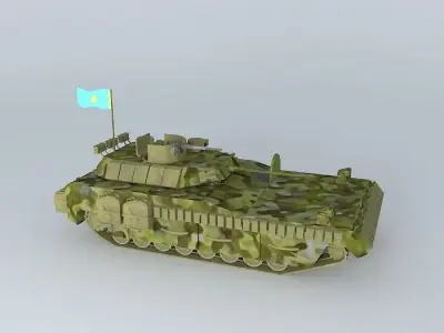 KAMF-D0610 military tank in camouflage 3D model