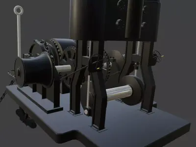 Nomadic anchor steam winding mechanism 3D model