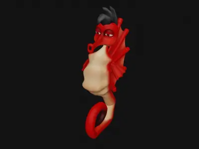 SeaHorse Low-poly 3D model