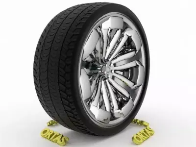 ORTAS CAR WHEEL RIM 129 GAME READY WHEEL RIM TIRE 3D model