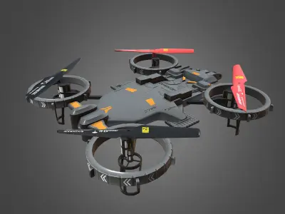 QUADCOPTER drone Low-poly 3D model