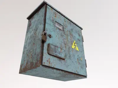Electricity Box 2 Low-poly 3D model