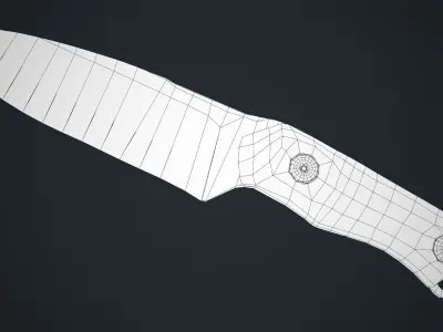 Tactical Knife Low-poly 3D model buy