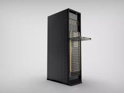 AI data center Server Rack Blackwell GB200 and 300 Realistic 3D 3D model