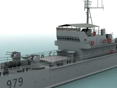 Yulian Type-079 Chinese Landing Craft 3D model