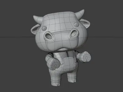 Cute Cow 3D Illustration 3D model purchase