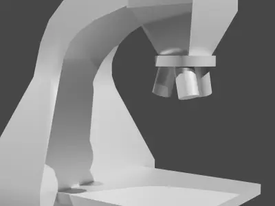 Biology Microscope Free low-poly 3D model