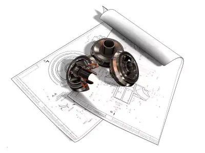 The guide device from an electric centrifugal pump 3D model 3D print model