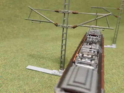 Catenery Poles Set B 1-87 FDM 3D print model