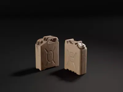 Canister - PBR Game Ready pair of wooden boxes Low-poly 3D model