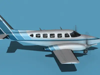 Piper PA-31-350 Navajo Chieftain V03 3D model