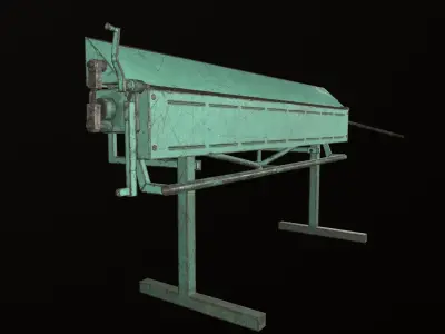 USSR Metalworking Machine - Soviet Machinery Low-poly 3D model Free low-poly 3D model