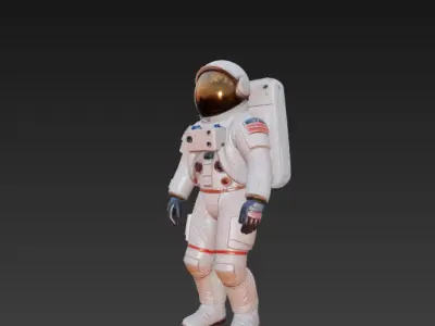 Man Astronaut Spacesuit Cosmonaut  3D model