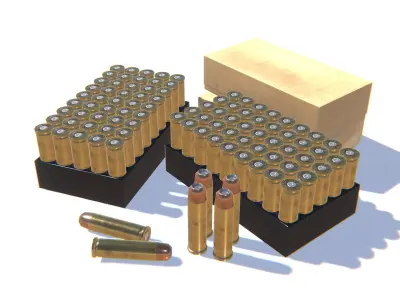 45Colt Ammo Pack Low-poly 3D model