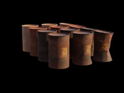 Barrel 3D models Low-poly Low-poly 3D model