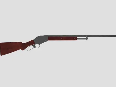 Shotgun Low-Poly Low-poly 3D model