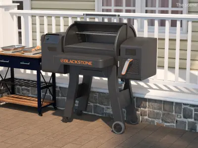  Blackstone 2258 BBQ Smoker Grill with Air Fryer Black 