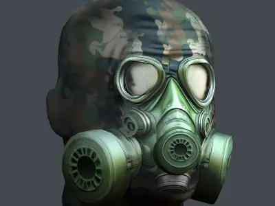 Helmet 3d model military combat Military Low-poly Low-poly 3D model 12