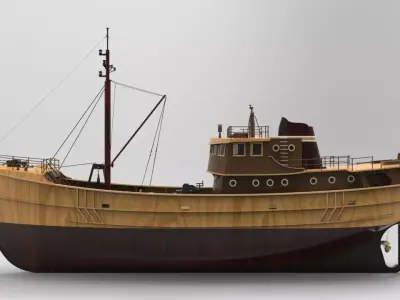 Sail Ship Low-poly 3D model