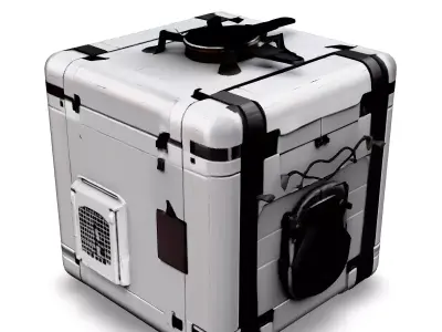 SciFi Storage Container Crate Box Low-poly 3D model