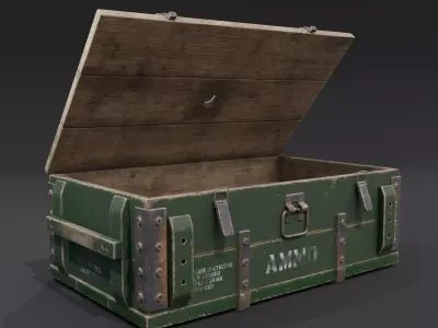 Ammo box1 Low-poly 3D model