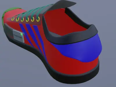 Piezoelectric battery charging shoe Free 3D model