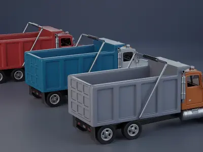 Stylized Dump Truck 3D model