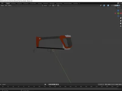 Hack Saw Low-poly 3D model purchase