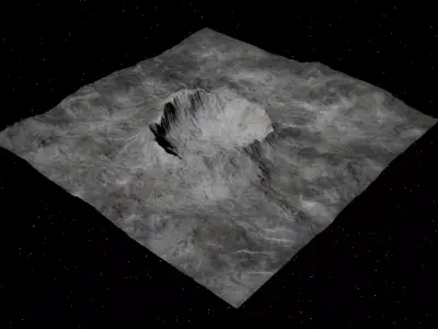 Alien Planet Moon  Crater Sci-Fi Fantasy Scenery 3D model