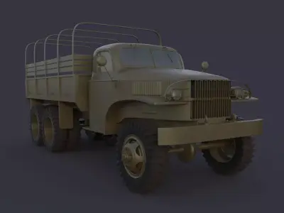 military truck 3D model from CGTrader - Textured