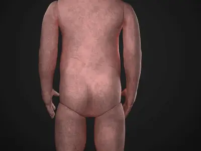 old creepy doll 3 LODs Low-poly 3D model