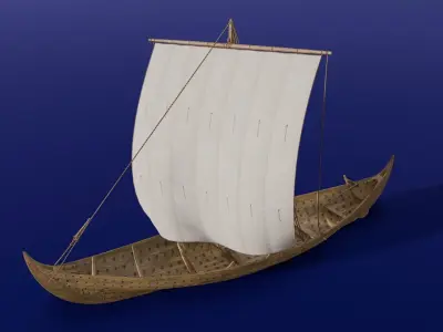 Detailed Boat 3D Model Low-poly 3D model