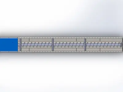 DIAMETER 315 X 8000 mm SPIRAL CONVAYOR SCREW 3D model