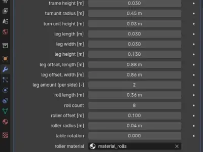 Simple turnable conveyor turn table geometry node 3D model