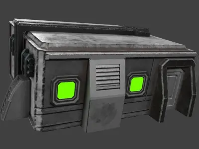 Sci-fi  Mini-House Ready for game Low-poly 3D model