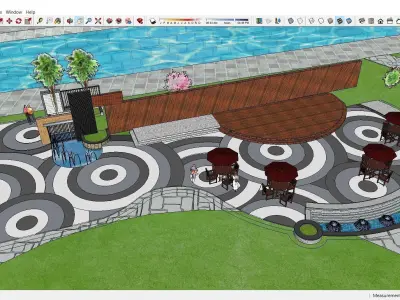 Sketchup Landscape Park A1 3D model